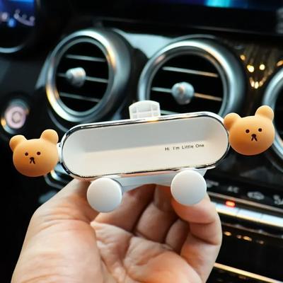 Roztomilý držák mobilního telefonu do auta Kreativní kreslený klip do mřížky ventilace auta Držák pro mobilní telefon Navigace Pevná podpěra Držák