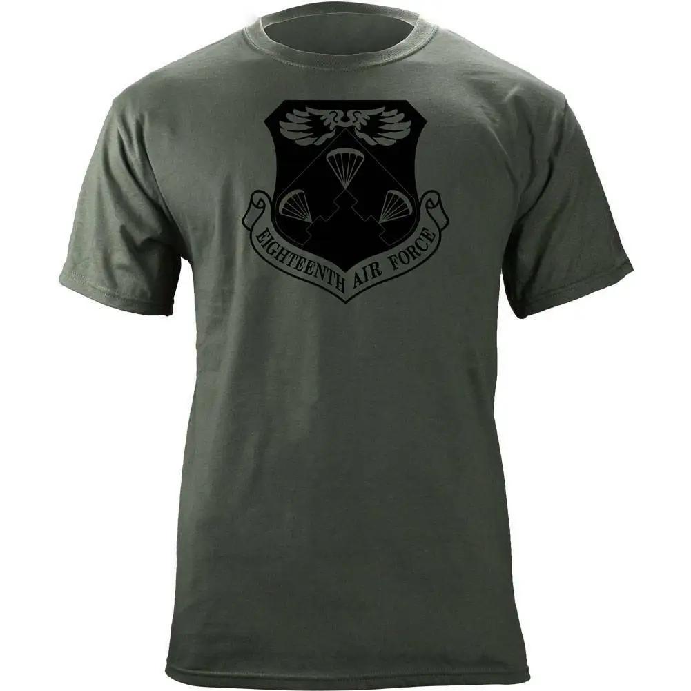 

Eighteenth Air Force Subdued Insignia Veteran TShirt 100 Cotton ONeck Short Sleeve Summer Casual Mens Tshirt Streetwear 4XL