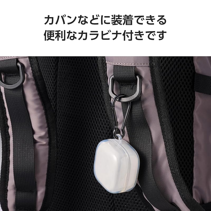 ELECOM earphone case LinkBuds Open Can be charged while in the case Shockproof With carabiner TPU material clear TWS-SO242UCCR