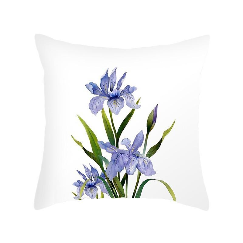 Household Sofa Large Backrest Plant Flowers Small Fresh Decoration Bedside Pillow Cover