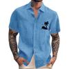 Camicie da bowling vintage da uomo con bottoni a maniche corte camicia estiva da spiaggia