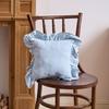 French Ruffle Edge Pillow Cover Solid Color Pillow Living Room Sofa Pillow Chair Back Waist Pillow Cover