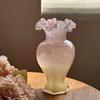 Iridescent Vintage Fenton Glas Vissenstaart Vaas - Luxe Woondecoratie Centerpiece.