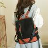 Women's Large Capacity Backpack Color Block Commuter Travel Anti-Theft Backpack Multi-Function Shoulder Bag