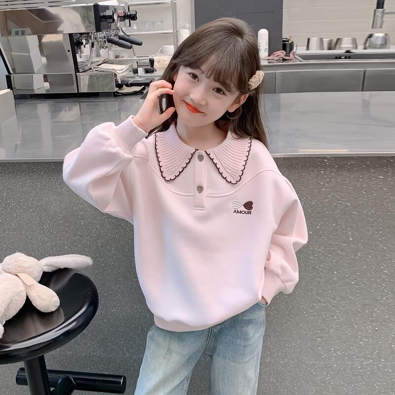 Girls  Embroidered Long Sleeve Sweatshirt 130