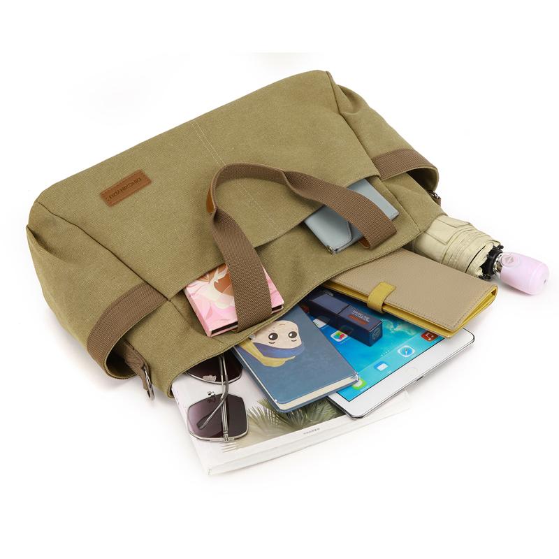 Women's Large Capacity Shoulder Bag Handbag Canvas Vintage Student Crossbody Bag