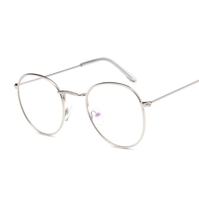 Vintage Round Glasses Clear Lens Fashion Gold Round Metal Frame Glasses Optical Men ladies Eyeglass Frame Fake Glasses