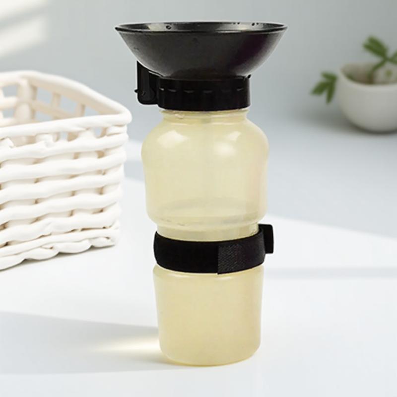 

Портативная бутылка для воды для собак, уличная кормушка для домашних животных, дорожная чашка для собак и кошек, герметичная конструкция, не содержит БФА бежевый