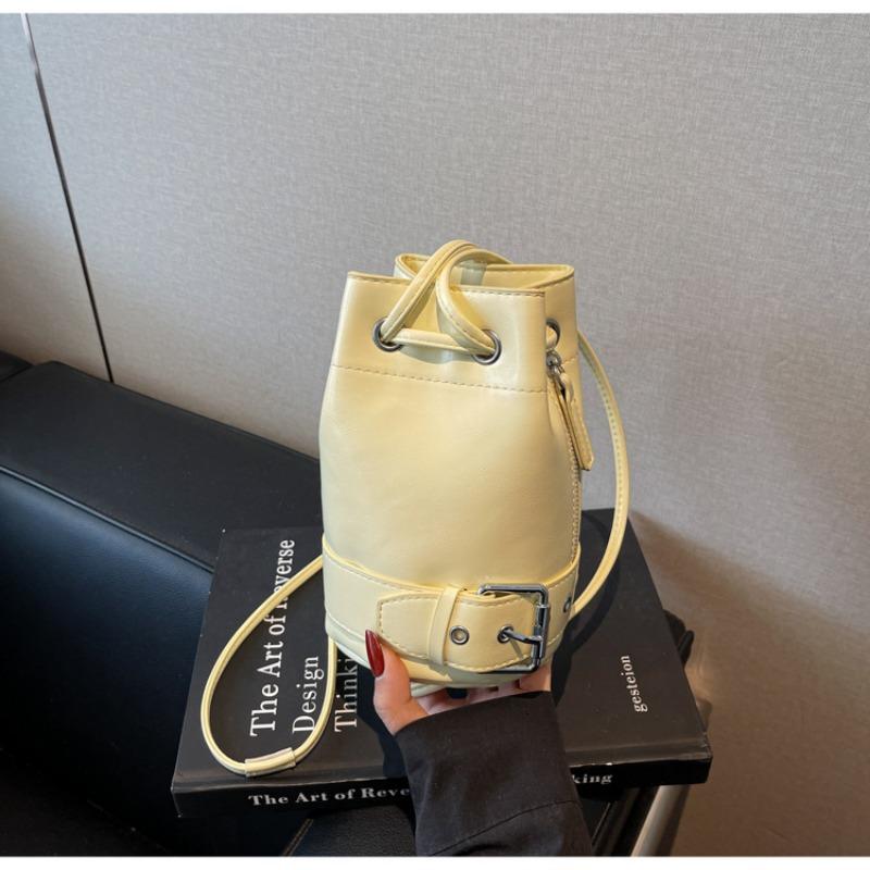 New niche bucket bag, drawstring star bag, sweet and cool personality slider cross-body casual shoulder bag