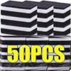 5/50PCS Thickened Sponge Black Clip White Double-sided Household Kitchen Restaurant Cleaning Dishwashing Cloth Rag Pot Brush