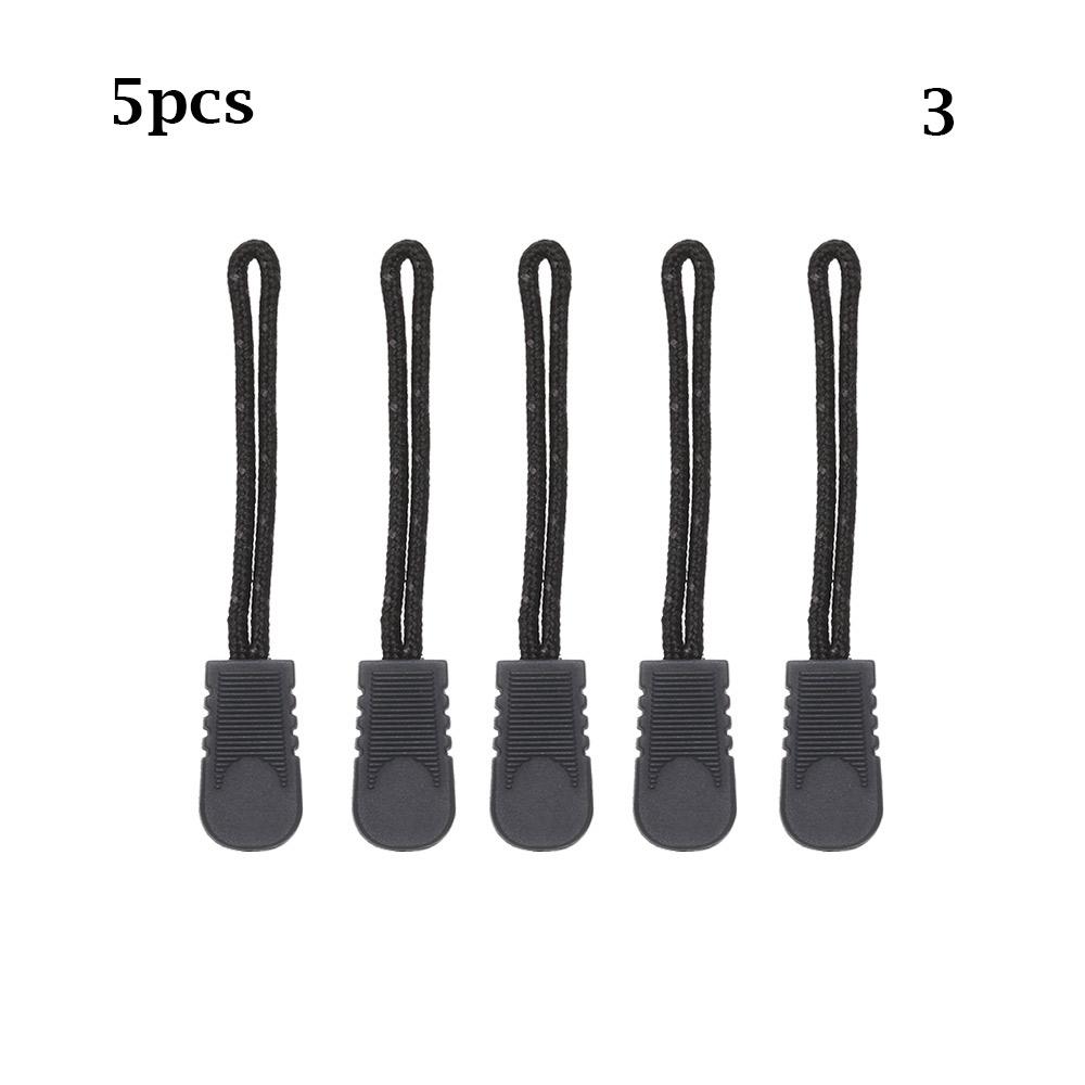 5Pcs Zipper Pull Puller End Fit Rope Tag Fixer Zip Cord Tab Replacement Clip Broken Buckle Bag Suitcase Tent Backpack Accessory