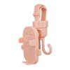 Stroller Hook Phone Stand Organizer 360 Degree Rotation Storage Hook Dual Function Stroller Phone Holder for Shopping Bags Bike Black