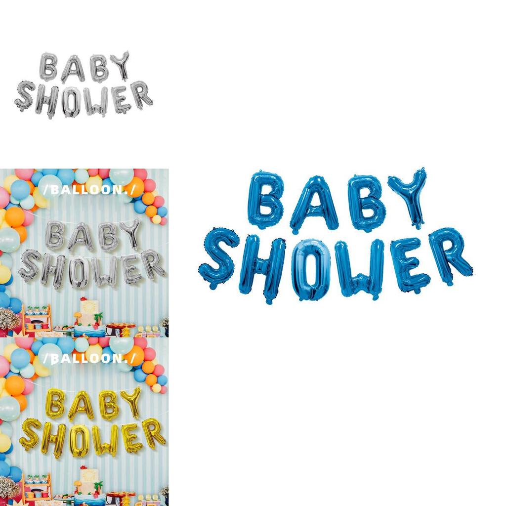 Baby Shower 16in Aluminum Foil Letter Balloons For Infant Celebration Decor