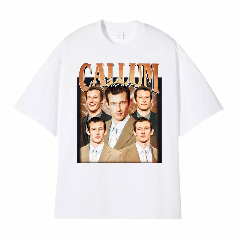 Callum Turner Vintage Graphic Tshirt Unisex Women Fashion Classic 100 Cotton Tshirts Casual Comfort Oversized T Shirt Streetwear