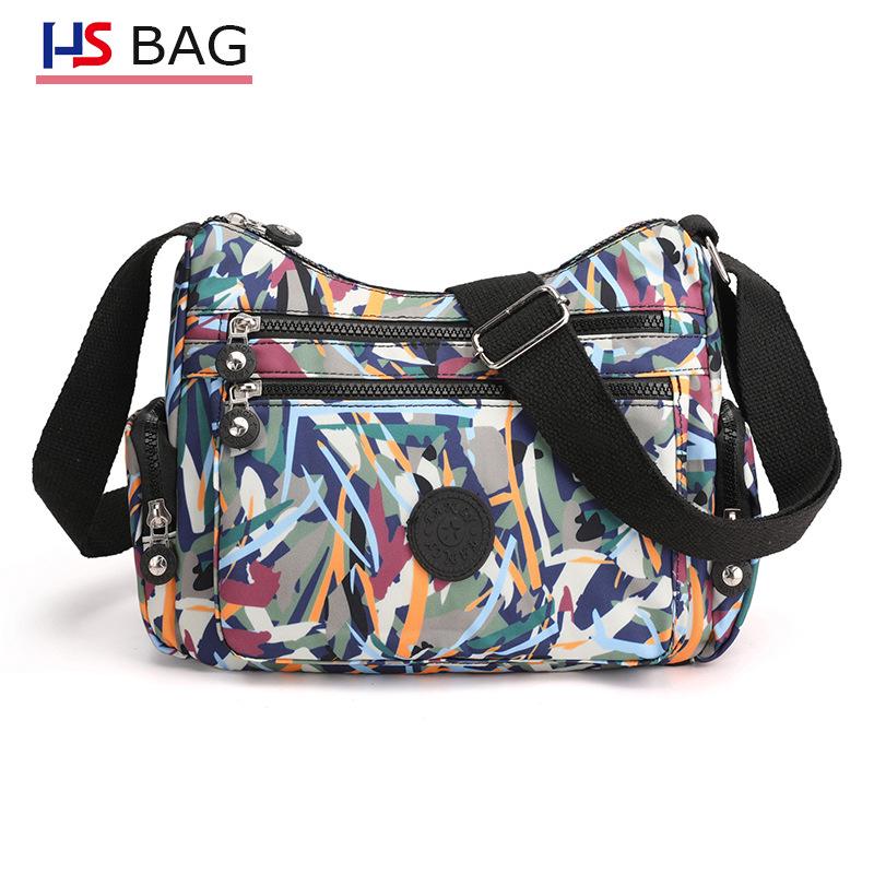 Women's Water-Repellent Nylon Crossbody Bag - Large Capacity Casual Outdoor Shoulder Backpack