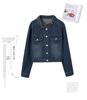 2025 Women's Blue Retro Denim Stand Collar Jacket - Spring & Autumn Casual Fashion (LU8930)