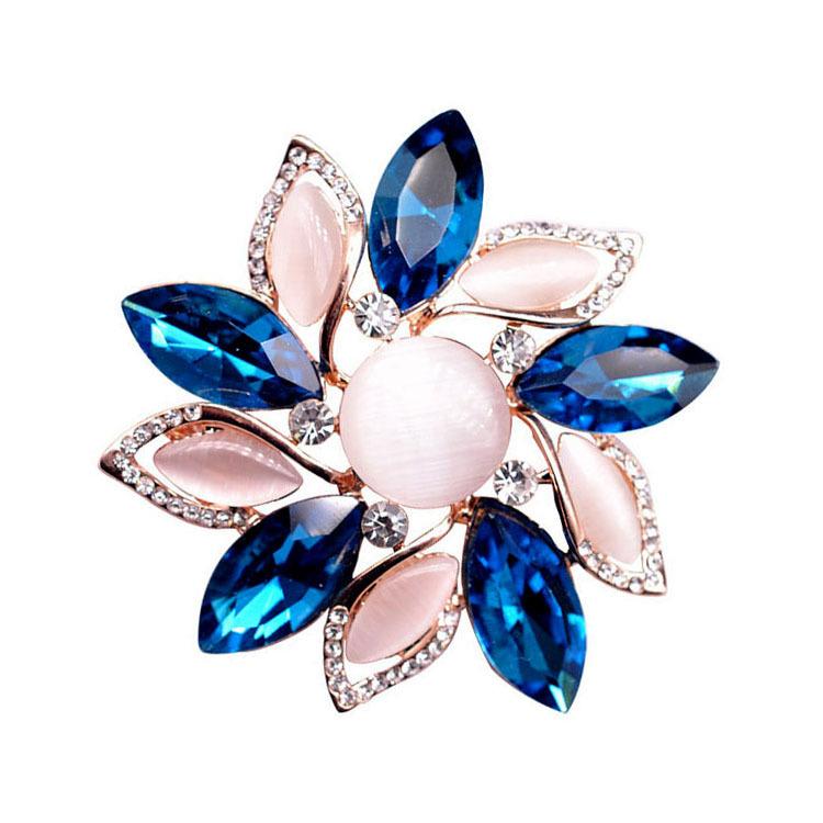 Модная Брошь-Подсолнух с Кристаллами Булавка для Пиджака Кардиган Свитер Костюм Брошь Женские Аксессуары