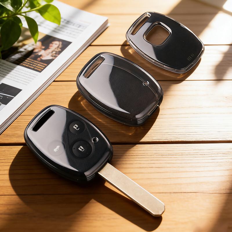 Transparent Black Tpu For Honda Cr-V Accord Civic Element Pilot Hr-V Fit City Jazz Odyssey Fleed Car Key Case Cover Accessories