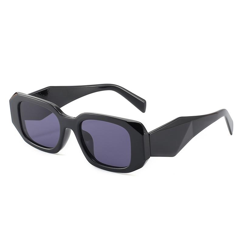 Unisex Trendy Square Frame Sunglasses - European & American Style, Model 21009