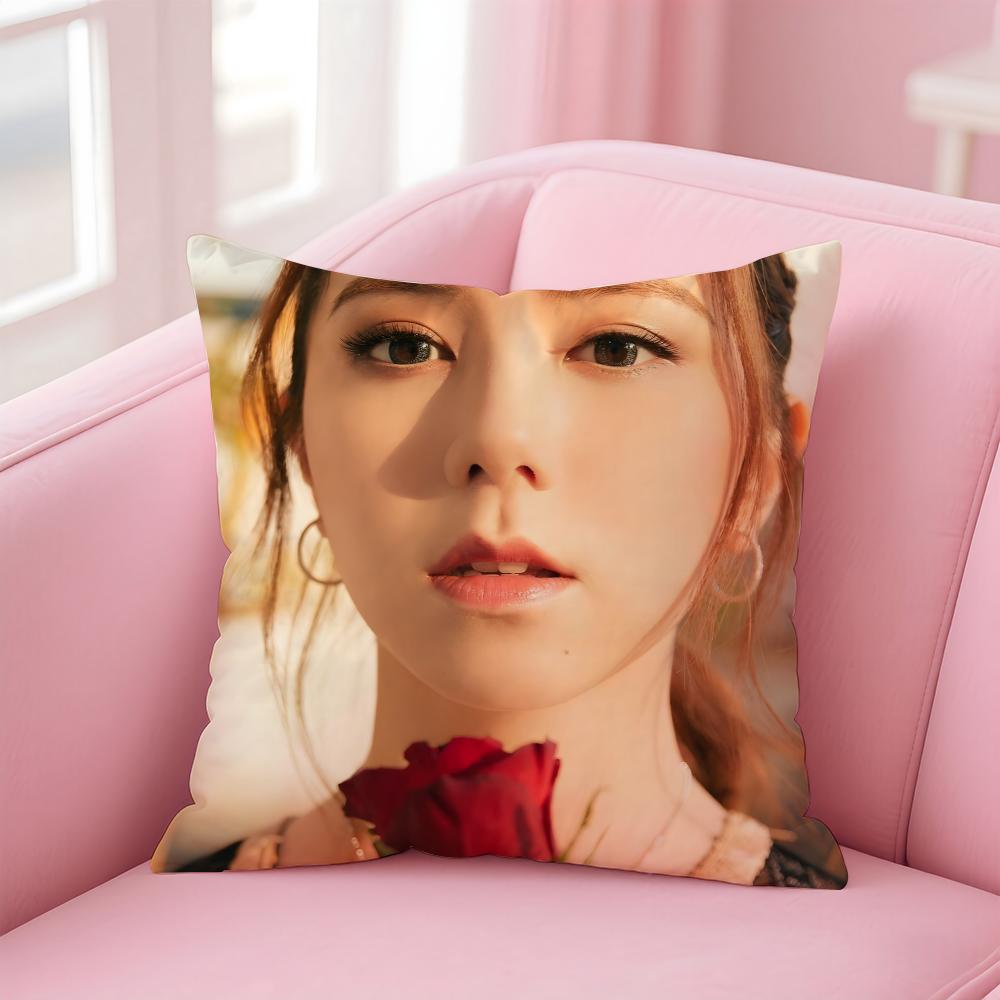 Popular fashion Chinese singer GGEM Cushion Cover Pillowcase Short Plush Invisible zipper Room Sofa Cushion Cover