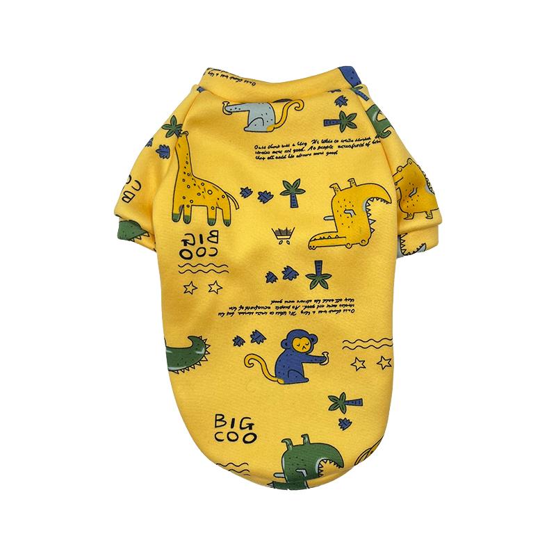 Fashion Warm Soft Cotton Dog Sports Pet Clothing Winter Outdoor Apparel with Cartoon Print Cute and Stylish