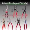 Pipe Wrench Caliper & Hose Clamp Pliers Set: Car Caliper, Water Pipe Wrench, Straight Throat, Clip & Hose Clamp Pliers
