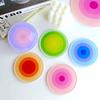 5pcs Acrylic  Anti Slip Coaster Porta Vasostable Mat Cup Holders Gradient Color Cocinas Accesorios Kitchen Drink Coasters