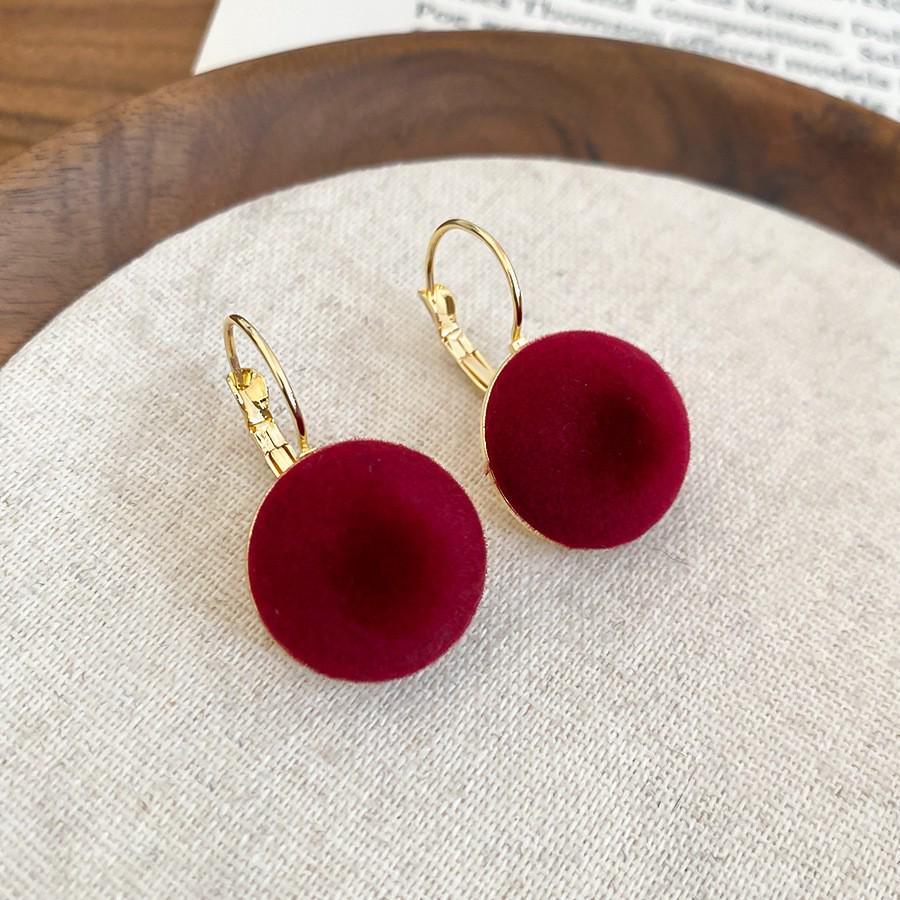 Silberne Nadel Tropfenöl Rote Perlen Ohrstecker - Eleganter & Vielseitiger Schmuck für Damen