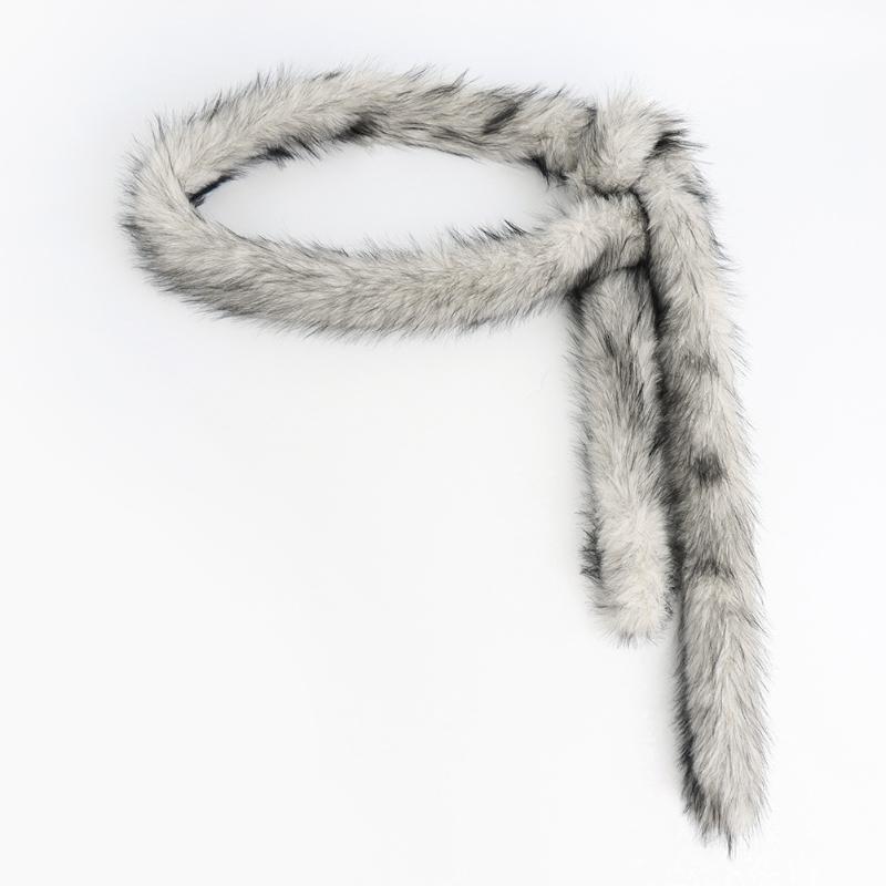 Plush Y2K Leopard Print Spicy Belts Stylish Women Faux Fur Waist Belt American Retro Street Style Deco Accessories