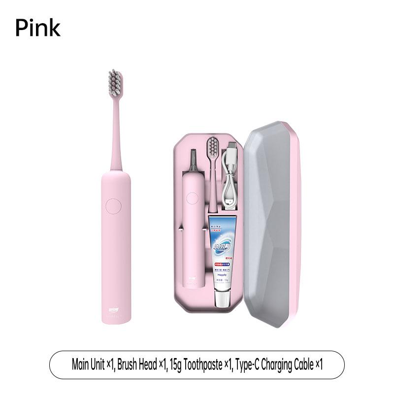 Happily Rechargeable Adult Smart Toothbrush with Soft Bristles Private Label Custom Soft Electric Teeth Cleaning Brush