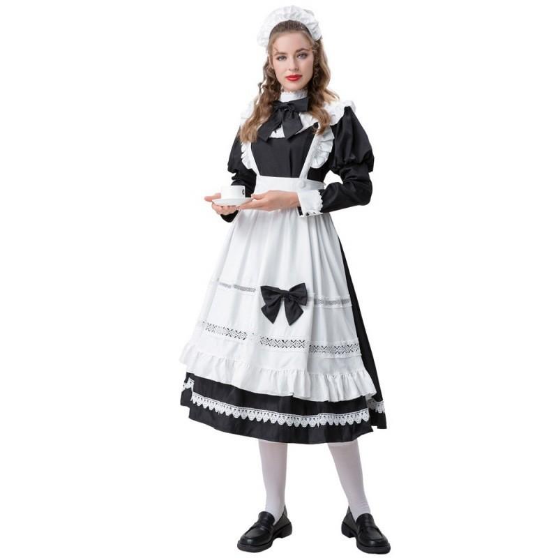 Long Feminine Sleeve Maid Costume Stunning Lolita Dress For 1824 Year Olds At Events