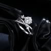 MODIAN 1CT VVS1 Clarity Moissanite Dazzling Ring 925 Silver E Multi-layer Lines Rings For Women Wedding Jewelry Gifts