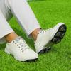 Waterproof Golf Shoes Women Spikes Golf Sneakers Gym Walking Shoes with Spikes Comfortable Training Golfing Spiked Shoes Leather