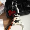 Korean Ins Blogger with the Same Schnauzer Bow Pendant, High-end Woven Rope, Versatile Fashion Bag Pendant.