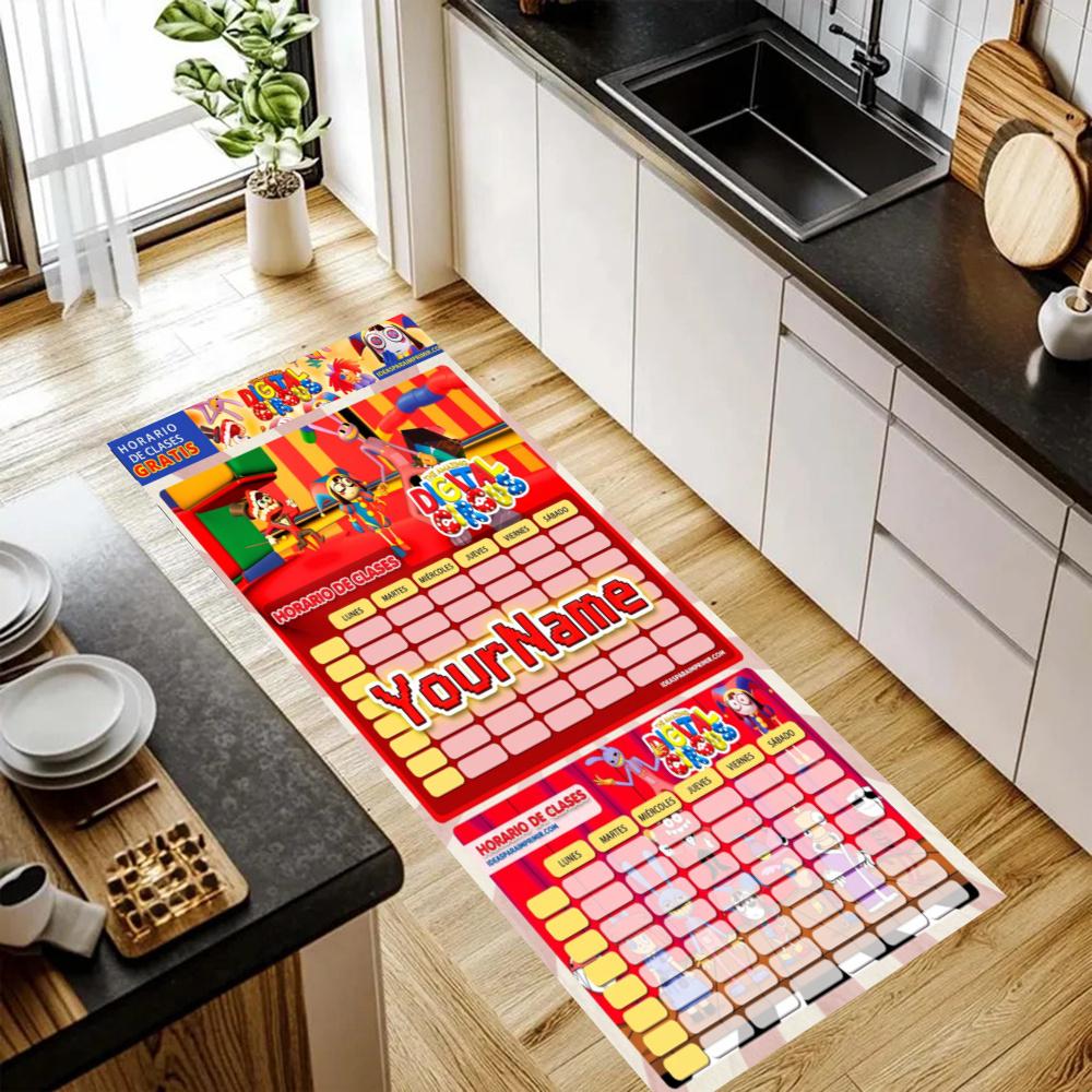 Digital Circus Customize Your Name Kitchen Rug Runner Rug Laundry Mat Hallway Entryway The Best Gift Choice