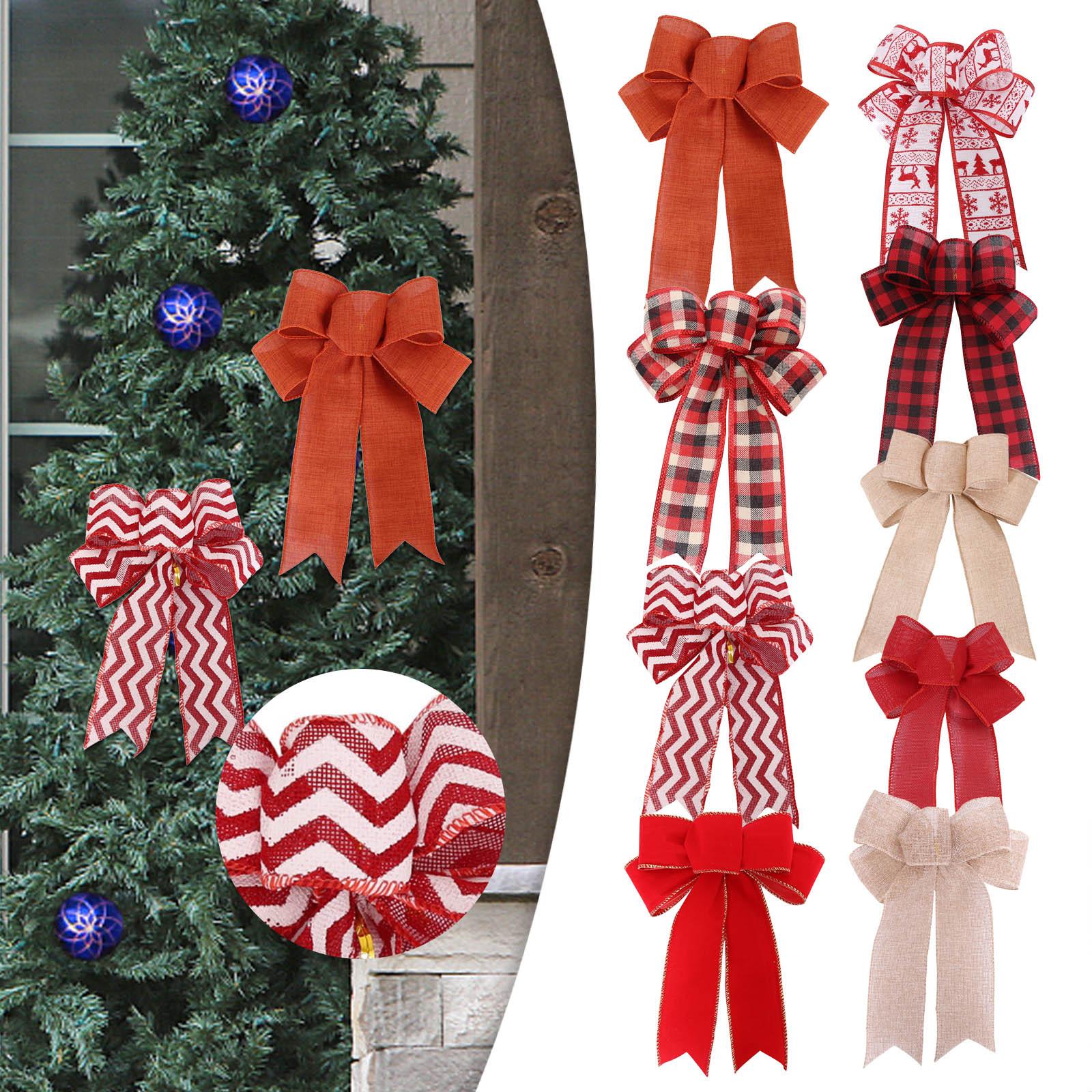 

Рождественские льняные банты