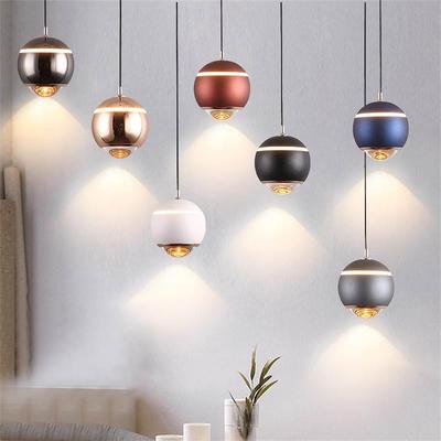 Nordic Minimalist Globe Ball Bedside Pendant Lamp Bedroom Small Pendant Light Creative TV Background Wall Globe Hanging Light