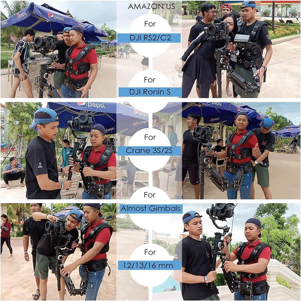 Ramię i kamizelka Steadicam Adapter gimbala do DF DIGITALFOTO TH02 Ręczny regulowany do filmowania kompatybilny z kamizelkami gimbala ze średnicą trzpienia ramienia