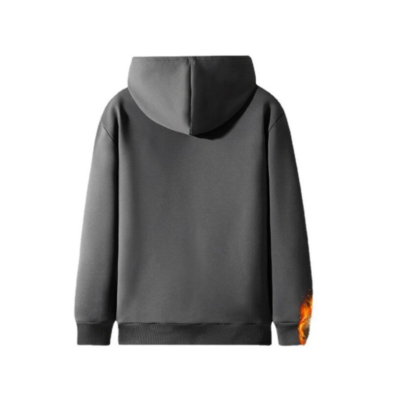 Winter New Arrival Men's Coat: Warm Shearling Sweatshirt with Fleece Lining, Thickened Casual Hooded Top