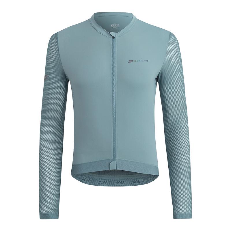 BCBE-ING Unisex Lightweight Long Sleeve Cycling Jersey - Breathable & Sun-Protective for Spring/Summer XL