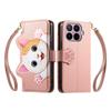 Cute Zipper Crossbody Case for Xiaomi 13 14 15T Pro 15 17 Ultra 17 Pro Max 17T 11 Lite with Card Holder Wrist Strap Lanyard