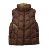 Women S Thin Cotton Vest High Stand Collar Quilted Ginkgo Embroidery Home Commute
