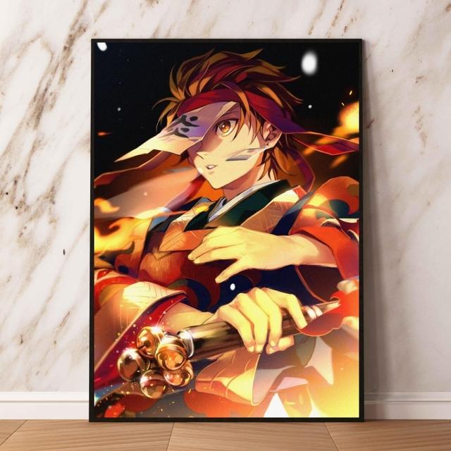 

Картина на холсте Камадо Танджиро, убийца демонов, Томиока Гию, плакат, игрушка, комикс, изображение, модульная печать 21cm×30cm NoFrame