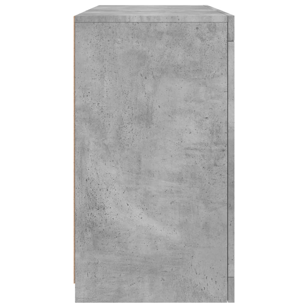 Vidaxl Cabinet With LED Lighting, Concrete Gray, 123X37X67 Cm