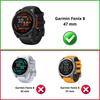 Garmin Fenix 8 47mm Compatible Case - Hard Protective Case Transparent Tempered Glass Screen Phonillico®