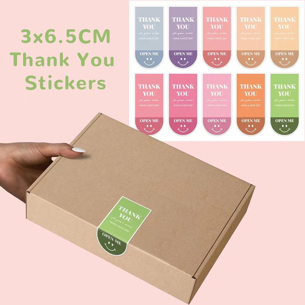 50-100Pcs This Package Is Happy To See You Stickers For Package Rectangle Seal Labels For Wedding Party Decor Gift Wraps