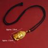 Chinese Style Sand Gold Buddha Head Pendant Necklace - Colorfast Rope Simulation Design