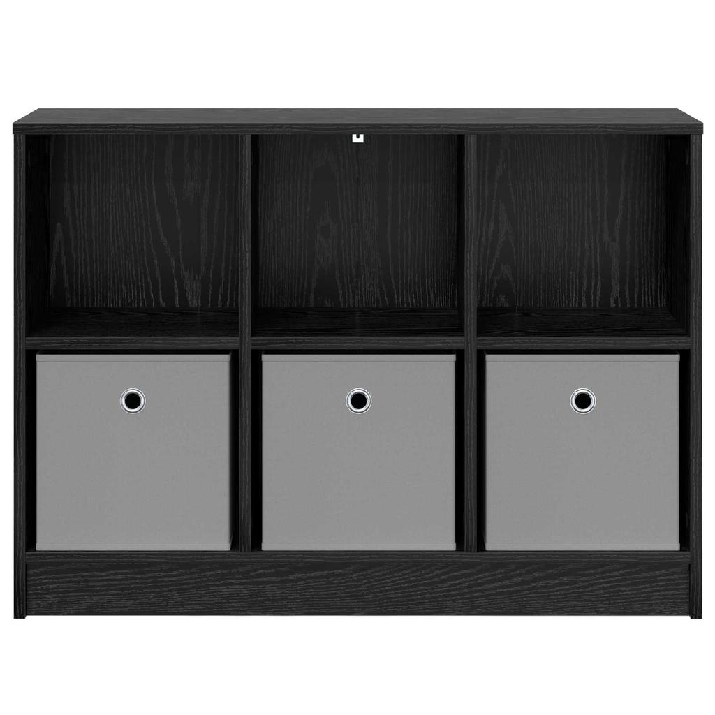 Sideboard in Black Oak Look 88.5 x 27.5 x 63.5 cm