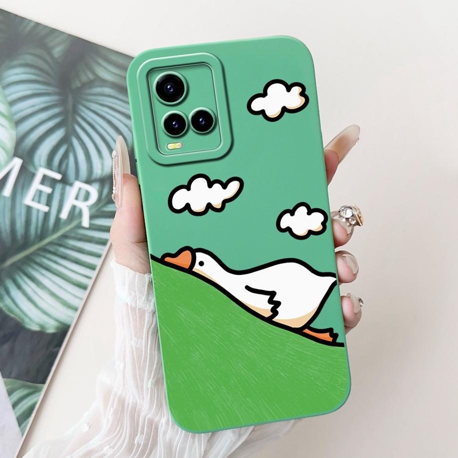 For Vivo Y33s Case V2109 Shockproof Cover Cute Dinosaur Panda Fundas Cases For Vivo Y21 2021 Y21A Y21S Y21T Y33T VivoY33s Bumper