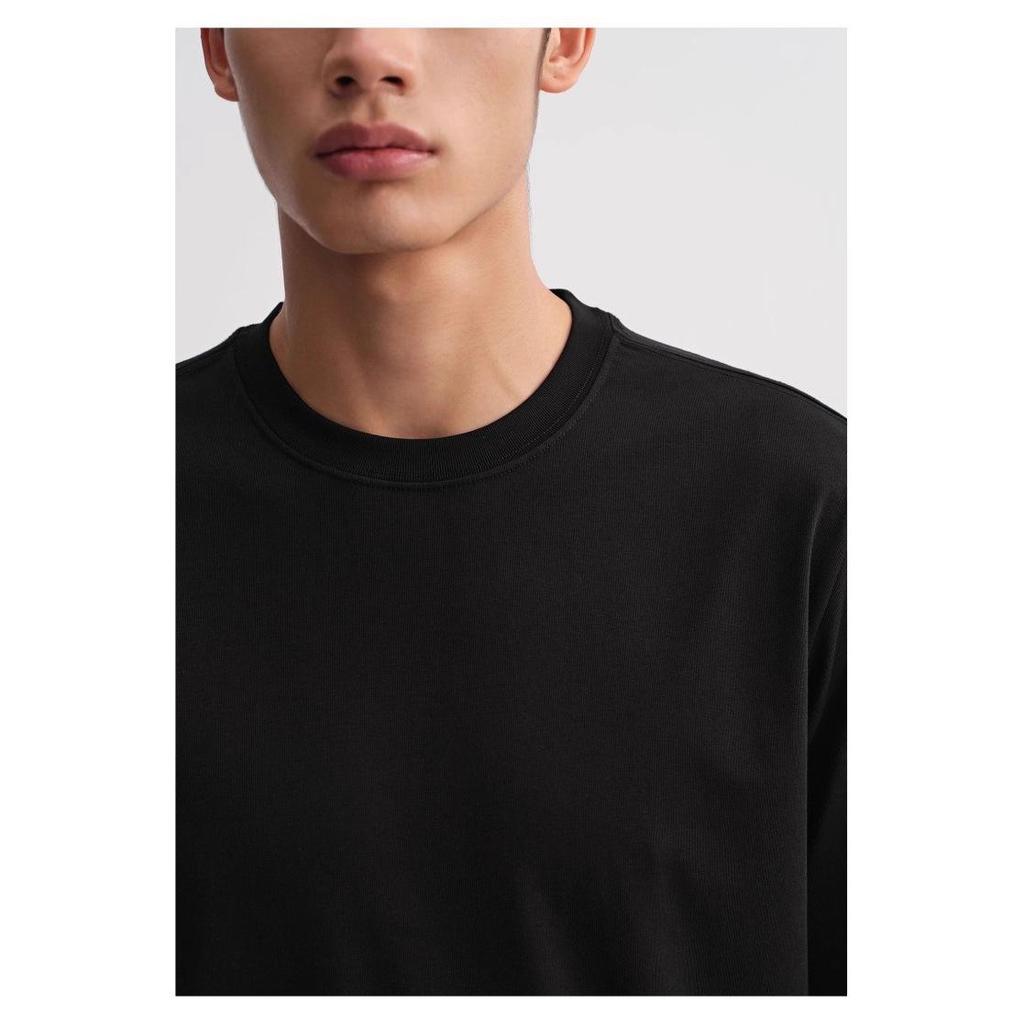 Men's Heavyweight Long Sleeve Cotton T-shirt: Versatile, Loose-Fit Base Layer for Autumn/Winter 2025